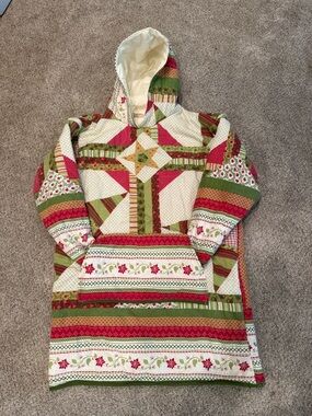 One of a kind surfer jacket made from a quilt..flannel lined